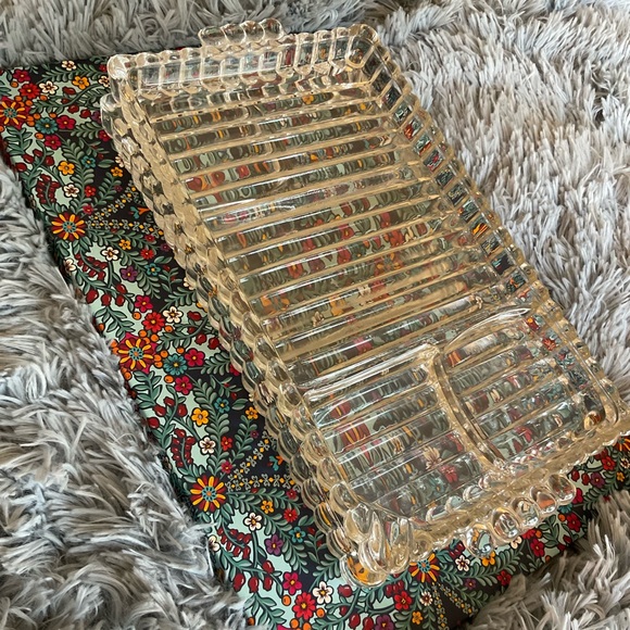 Vintage 1950s Set of Lead Crystal Serving Trays & Platters (2) - Picture 8 of 12